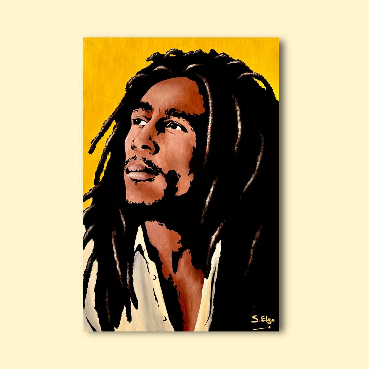 Bob Marley - Retro 70s Graphic Pop Art Portrait Print