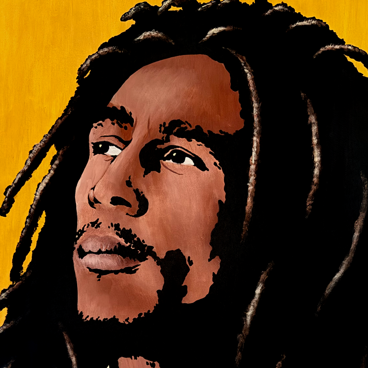 Bob Marley - Retro 70s Graphic Pop Art Portrait Print
