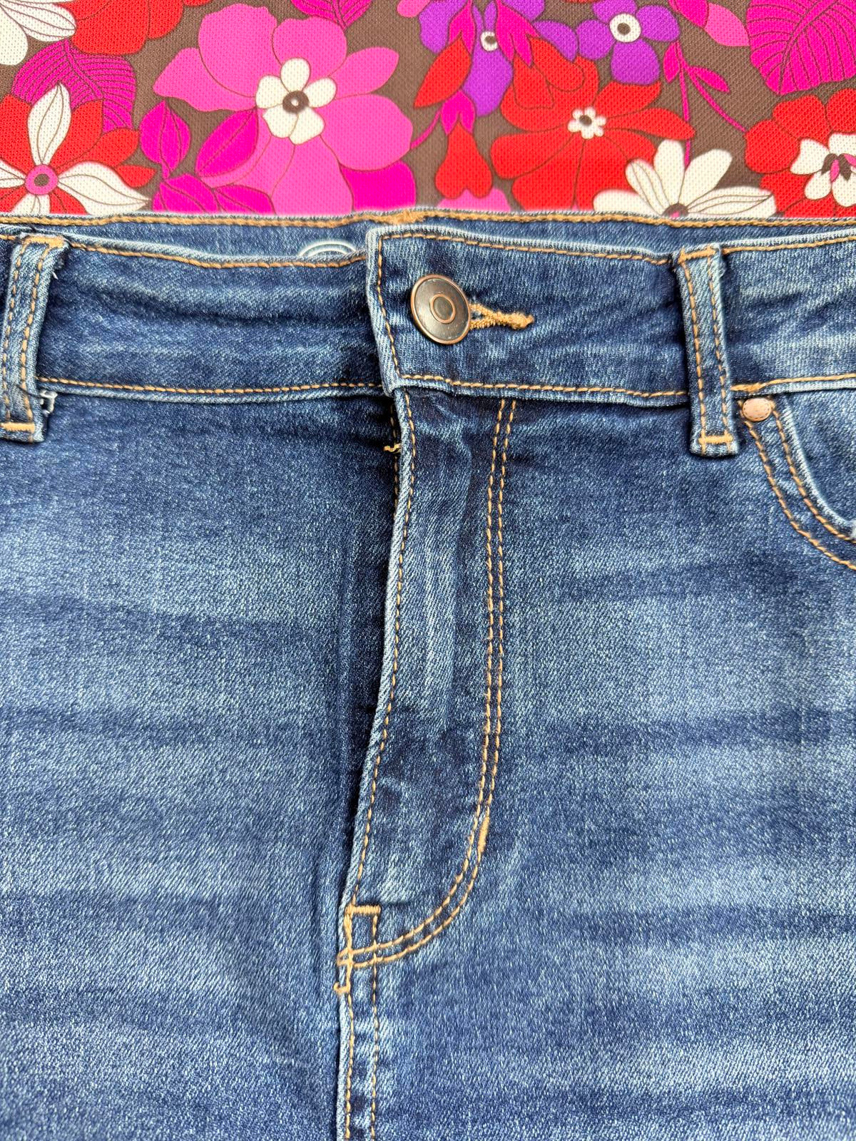 Vintage Y2k  Blue Denim Mini Skirt by Wonder Nation size 14