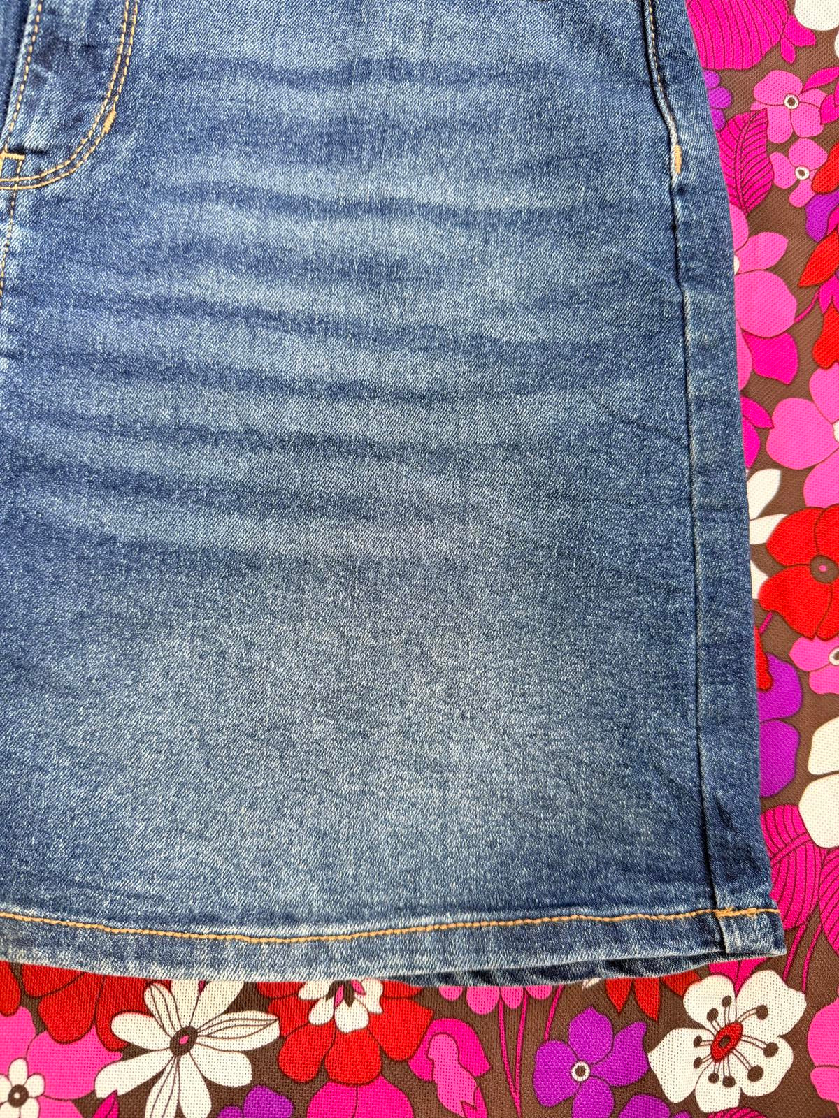 Vintage Y2k  Blue Denim Mini Skirt by Wonder Nation size 14