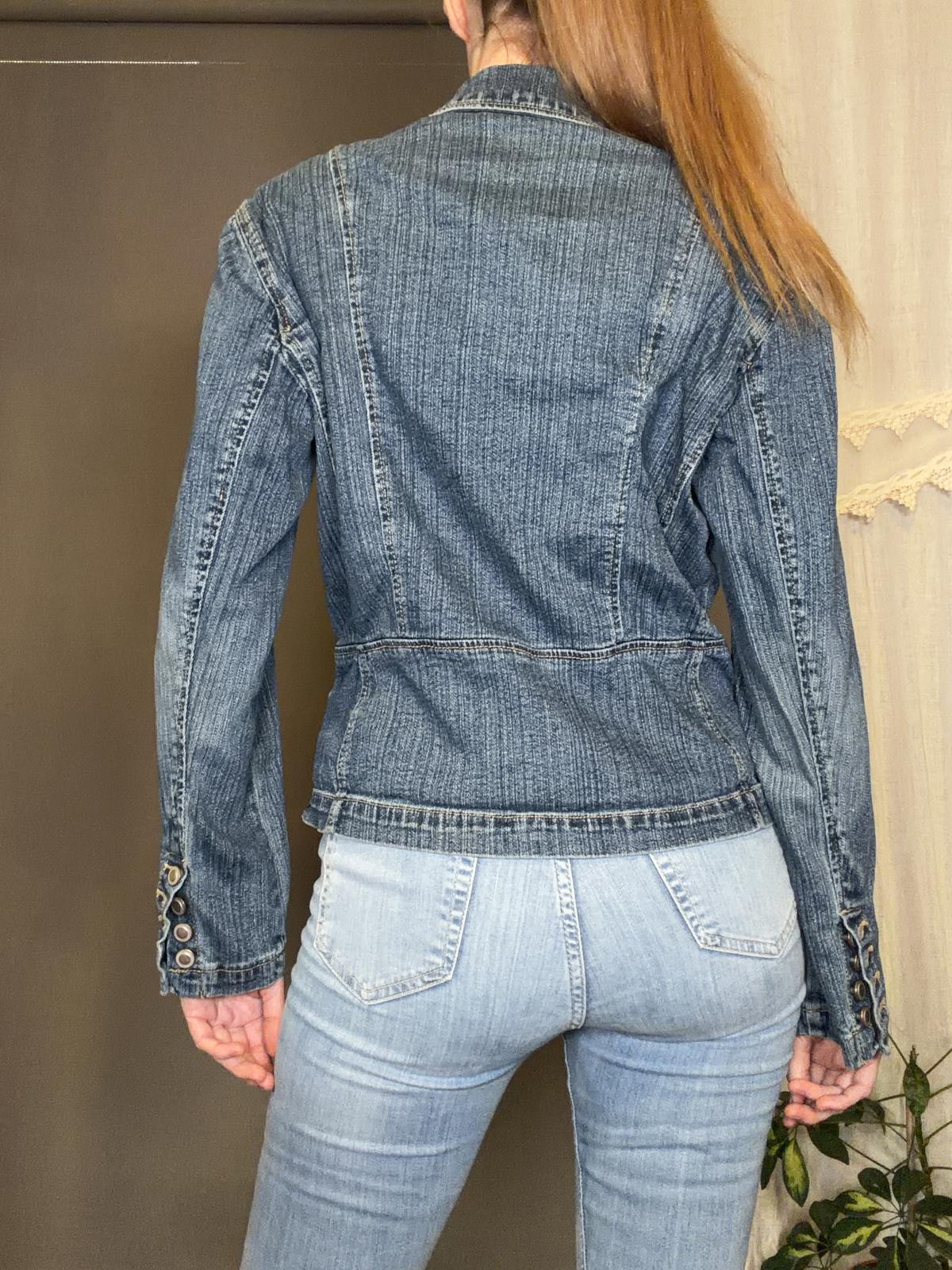 Vintage 1990s Denim Jacket Size 14 16 Summer Casual Blazer by St johns Bay Blue