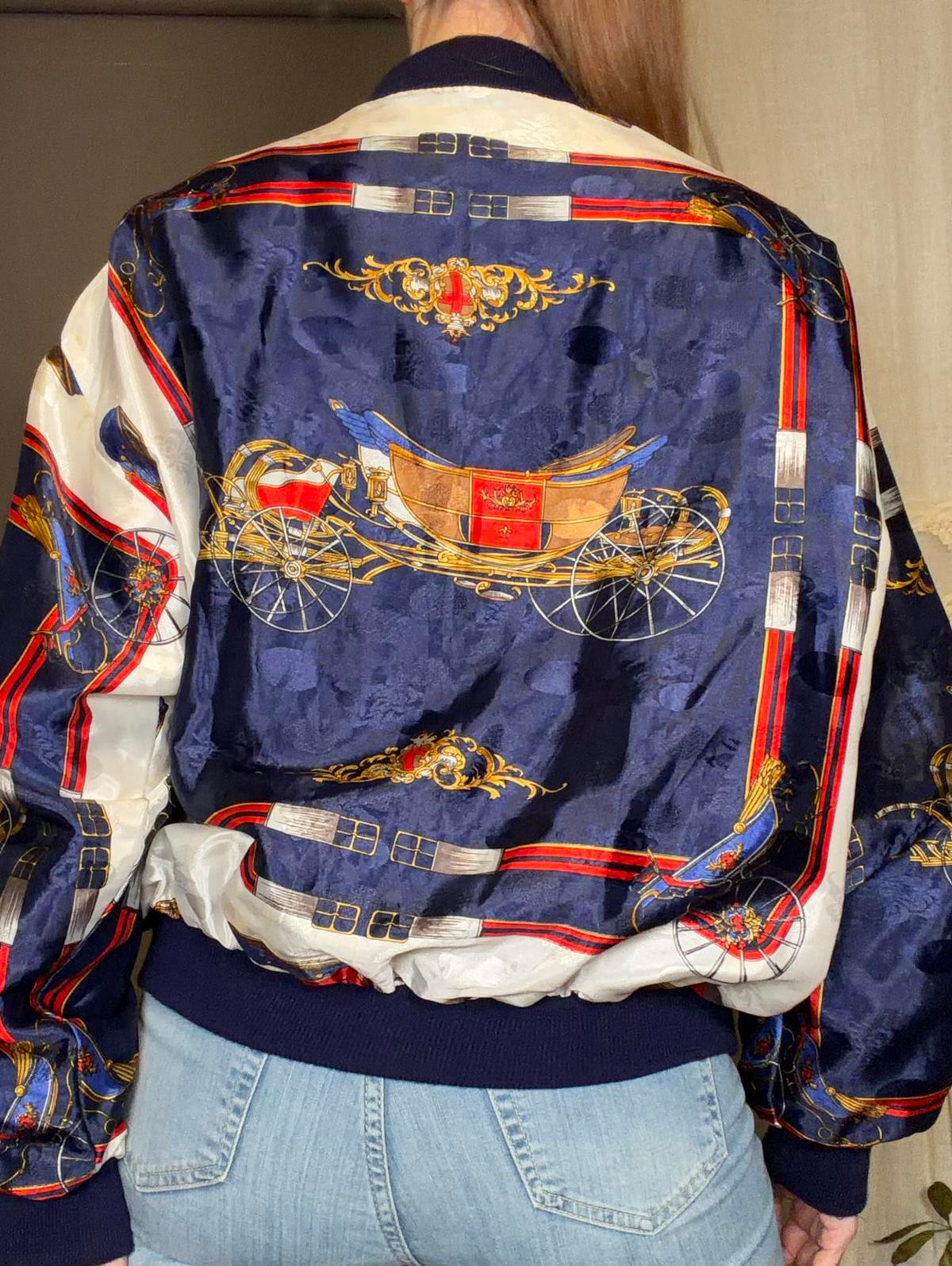 Vintage 1980s Bomber Jacket Oversized Shell Suit track top size 10 to 14