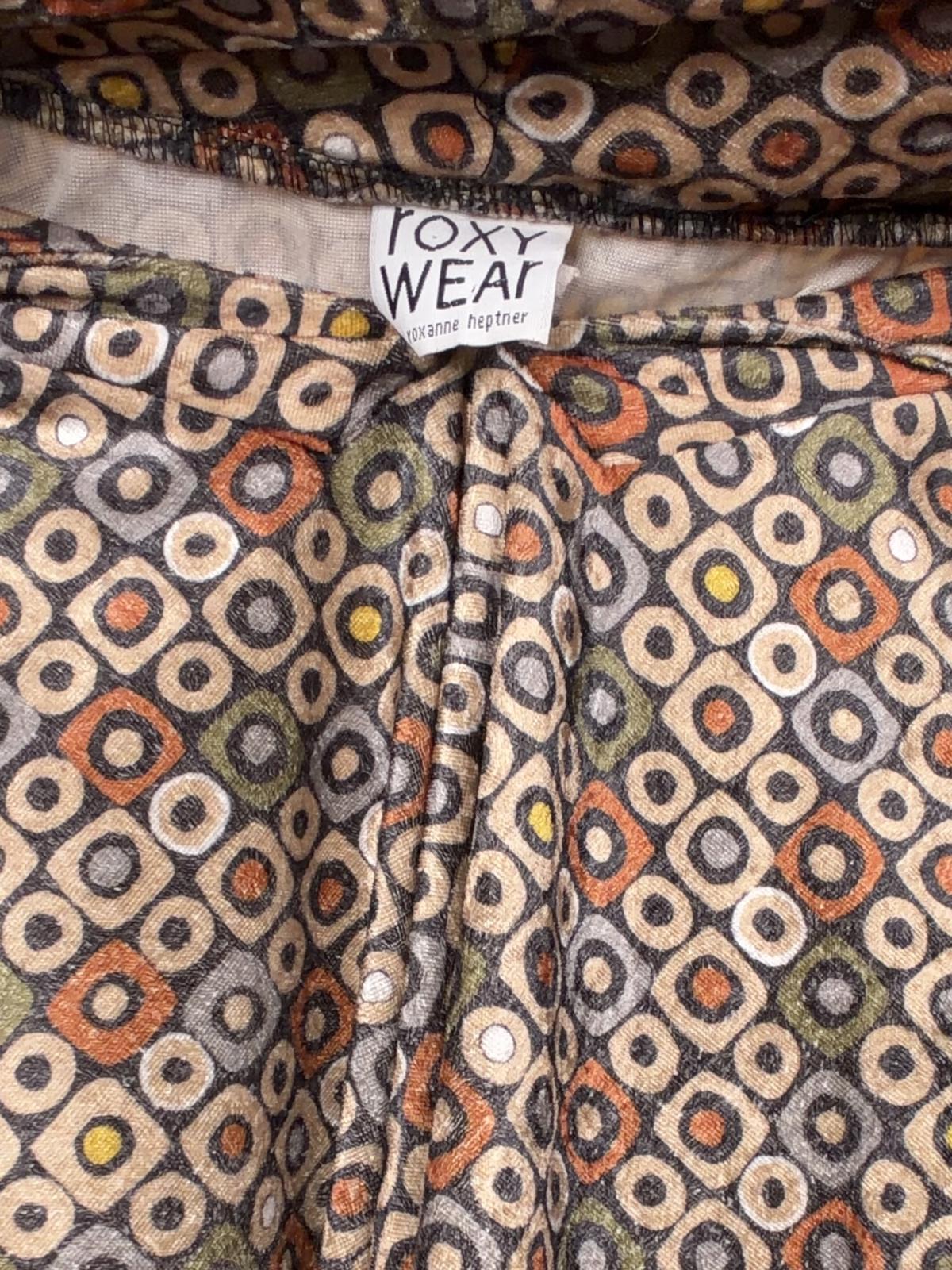 Vintage Y2K RoxyWear blouse Long Sleeve Retro Patterned Shirt size 12