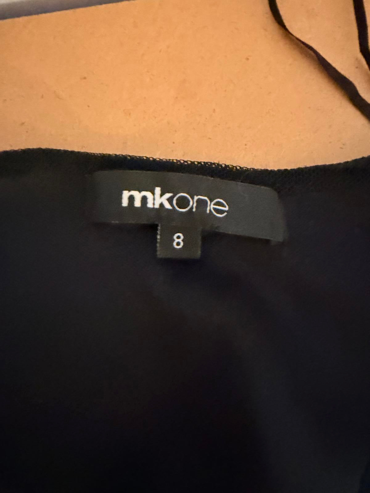 Vintage 1990s Y2K Sequin Mini Dress with V-Neck By MK one size 8 to 10 Black