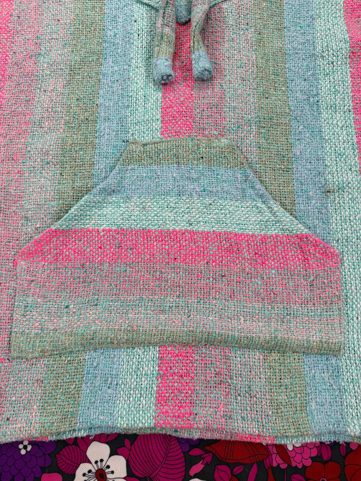 Mexican Baja Hoodie Pullover Hippie Boho Festival Jumper Size M 10 to 12
