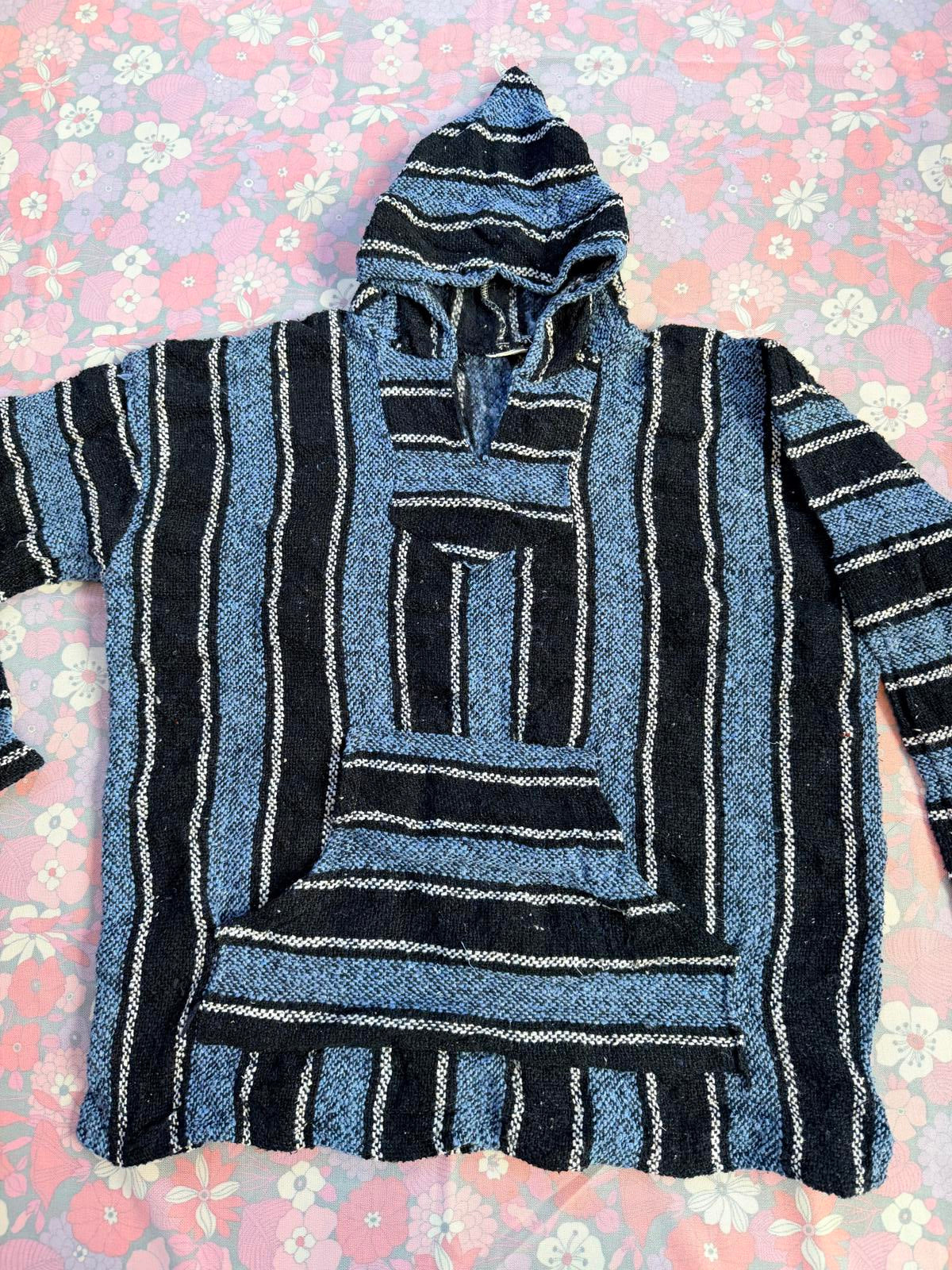 Mexican Baja Hoodie Pullover Hippie Boho Festival Jumper Size XXL