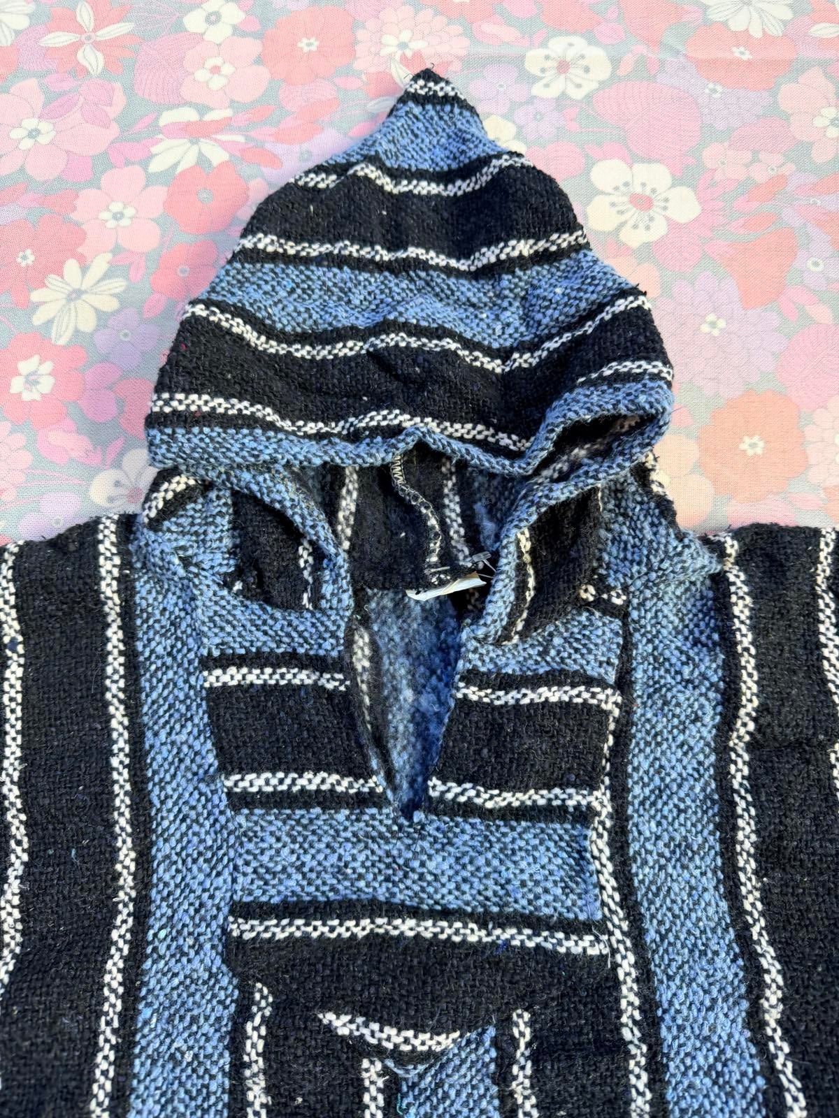 Mexican Baja Hoodie Pullover Hippie Boho Festival Jumper Size XXL