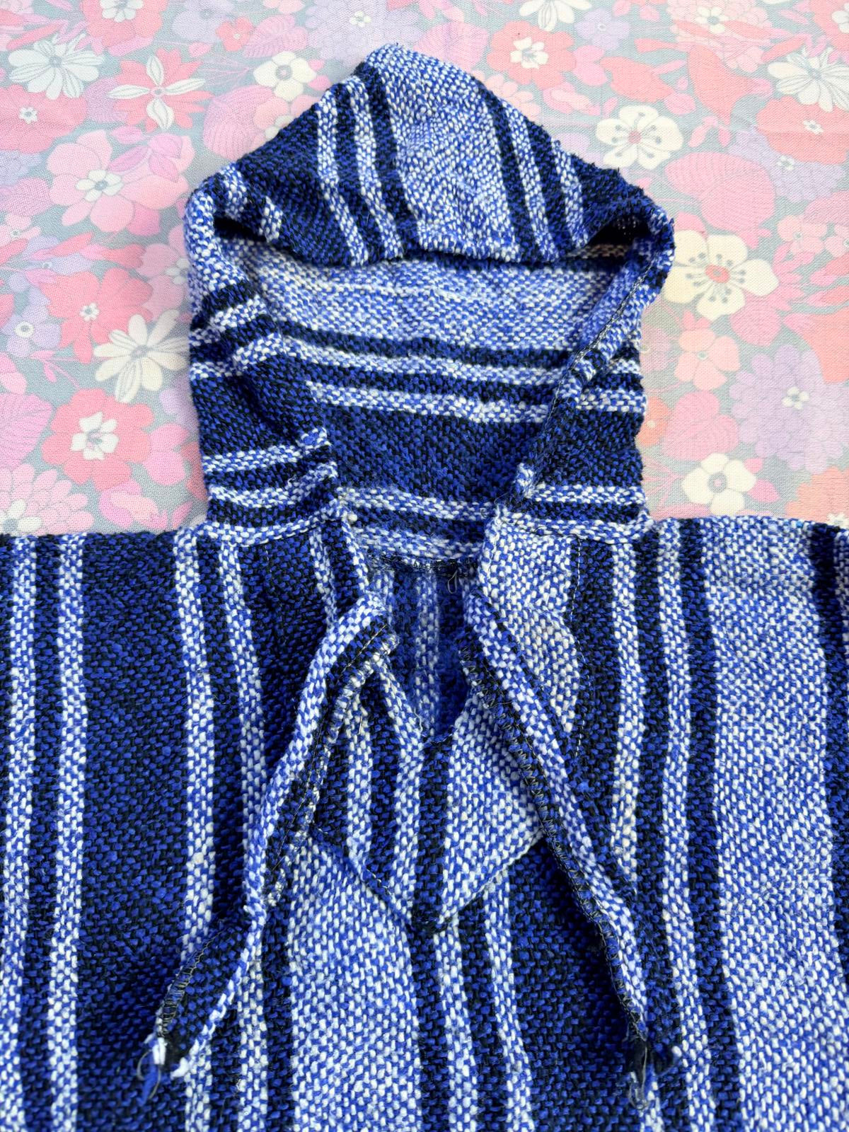 Mexican Baja Hoodie Pullover Hippie Boho Festival Jumper Size M