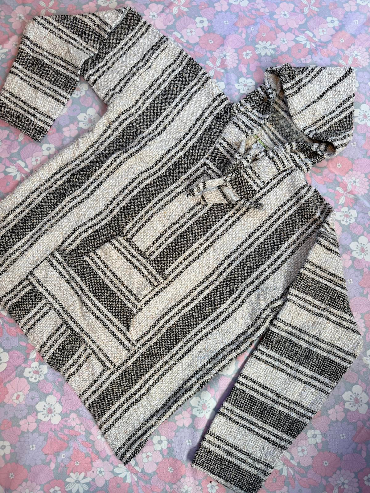 Mexican Baja Hoodie Pullover Hippie Boho Festival Jumper Size XL