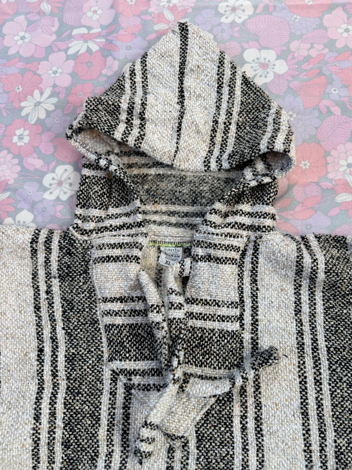 Mexican Baja Hoodie Pullover Hippie Boho Festival Jumper Size XL