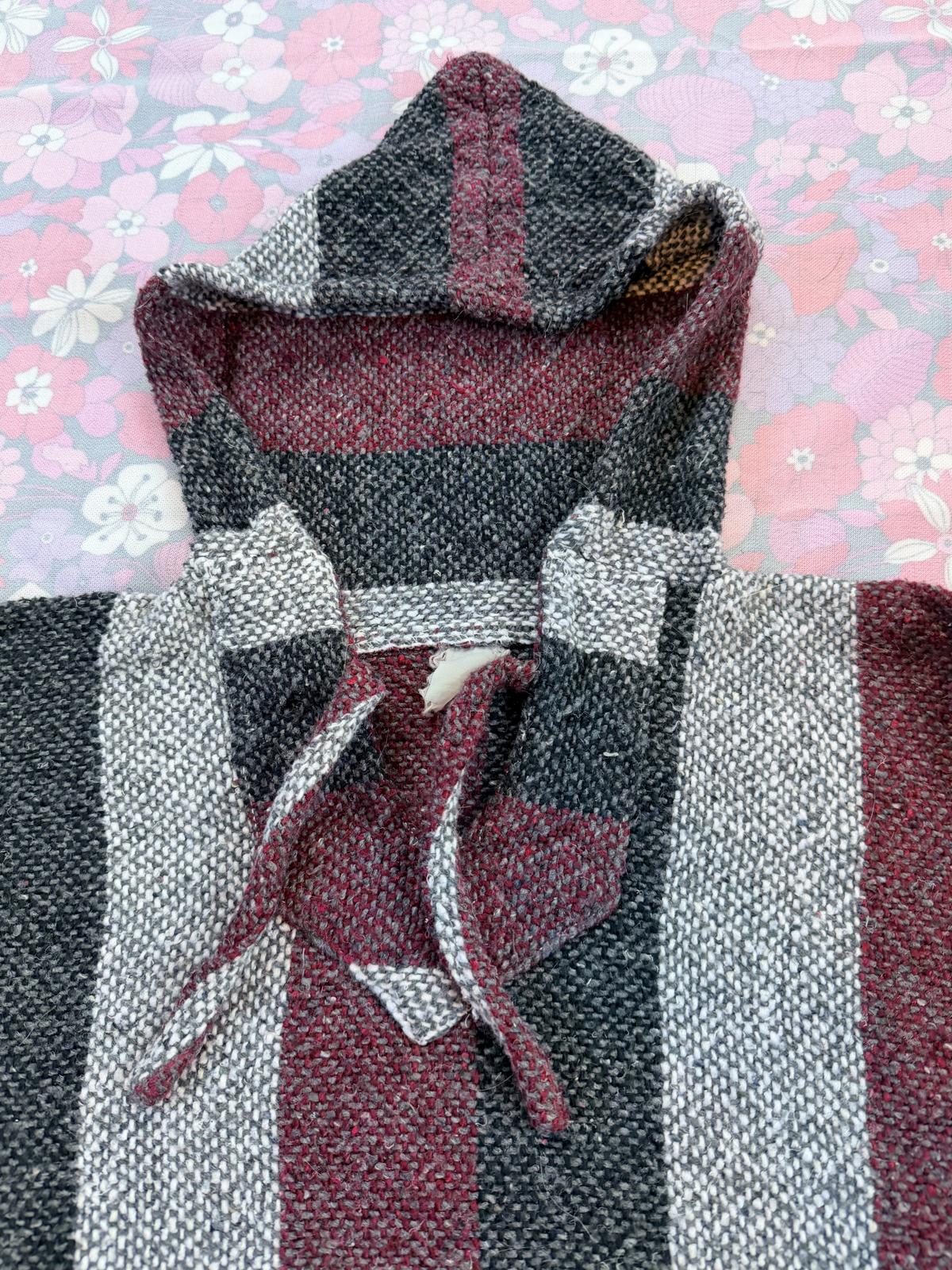 Mexican Baja Hoodie Pullover Hippie Boho Festival Jumper Size M