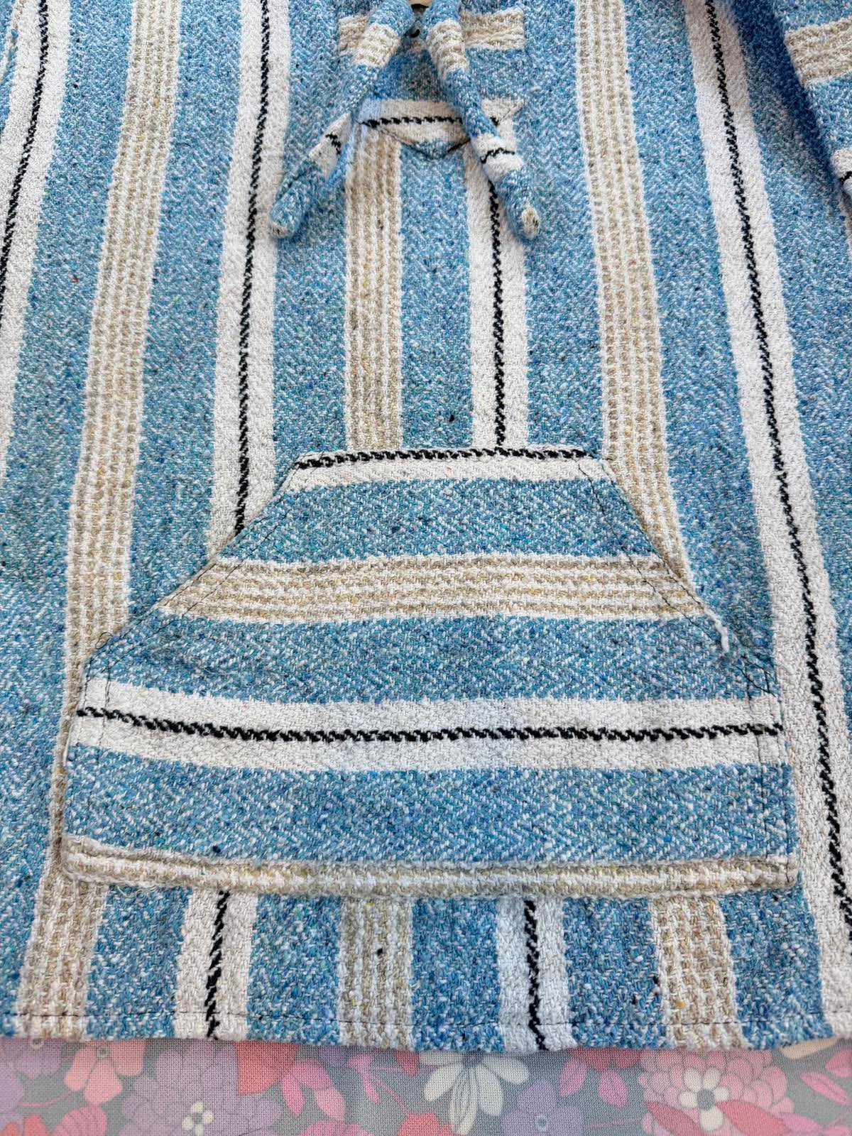 Mexican Baja Hoodie Pullover Hippie Boho Festival Jumper Size M 12 to 14