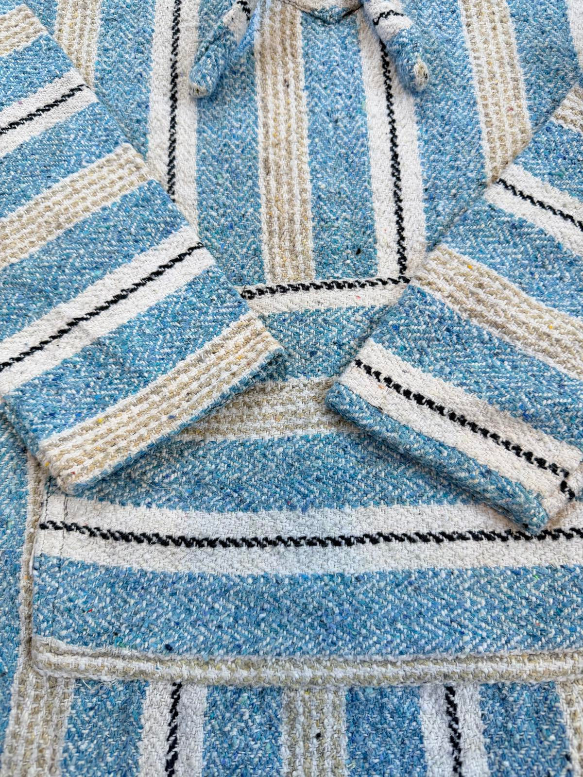 Mexican Baja Hoodie Pullover Hippie Boho Festival Jumper Size M 12 to 14
