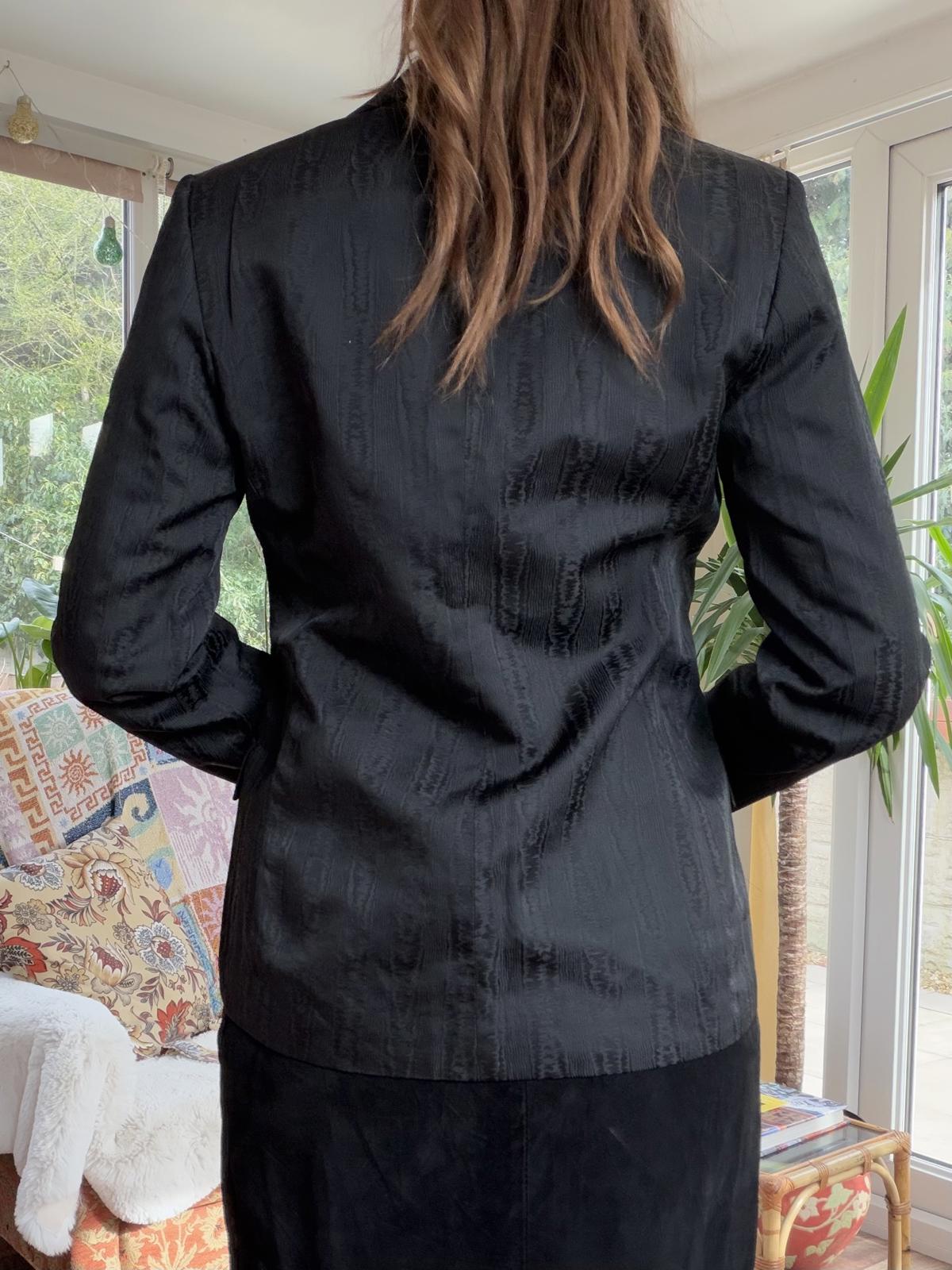 vintage 1990s Blazer By Next Black Size 10 Textured Single Button Blazer Jacket