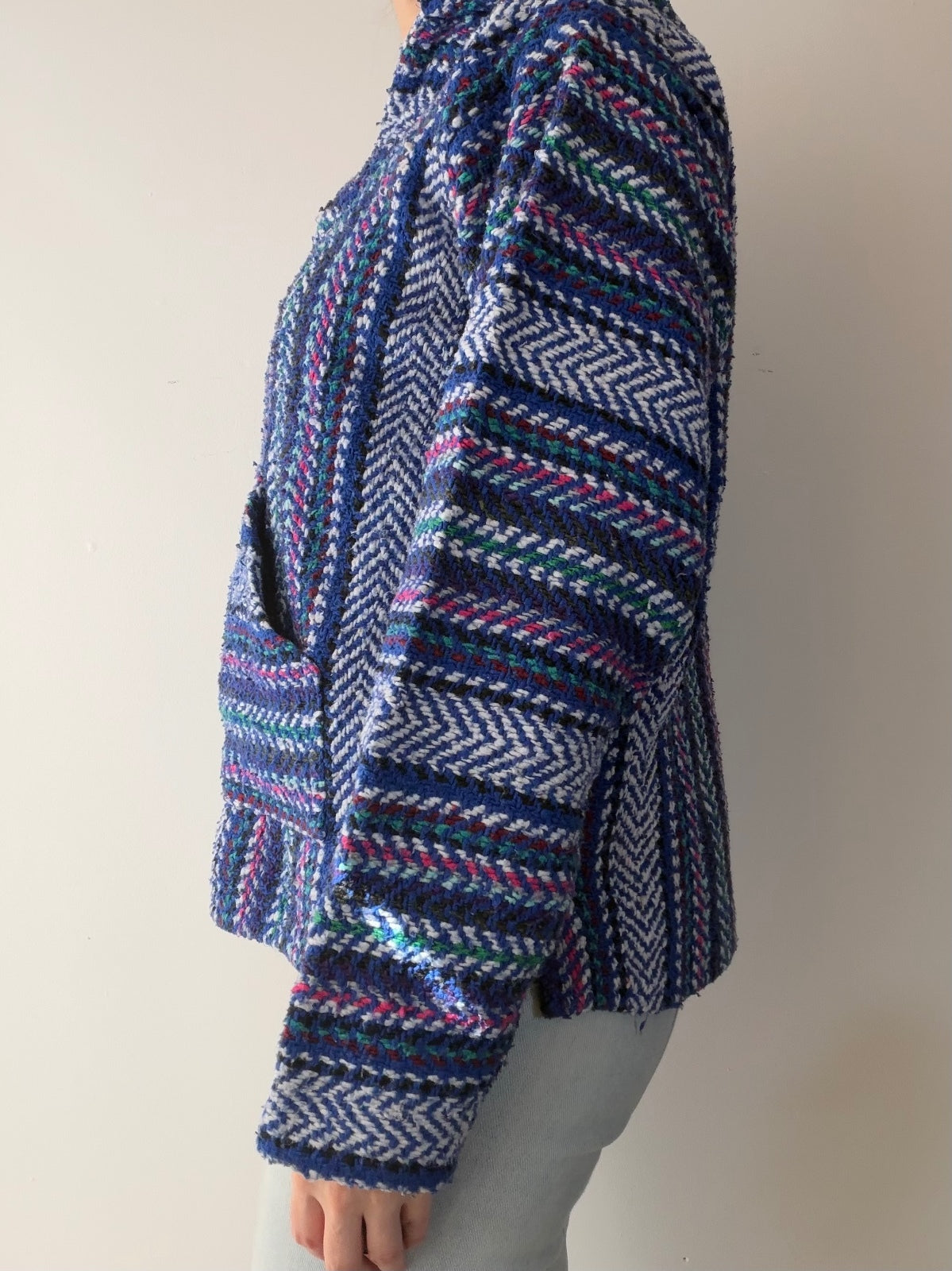 Mexican Baja Hoodie Pullover Hippie Boho Festival Jumper Size S