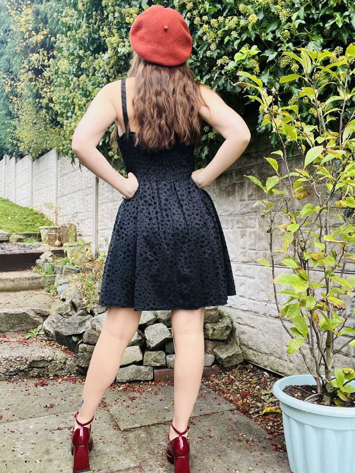 Vintage 1980s Party Dress Black Size 12 To 14 Retro 80s Sparkly Dress With Bow