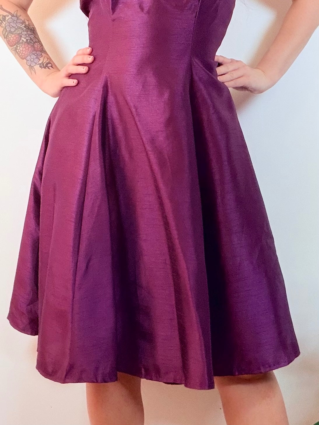 HeartBreaker Party Dress Purple Halter Neck Swing Dress Size 10