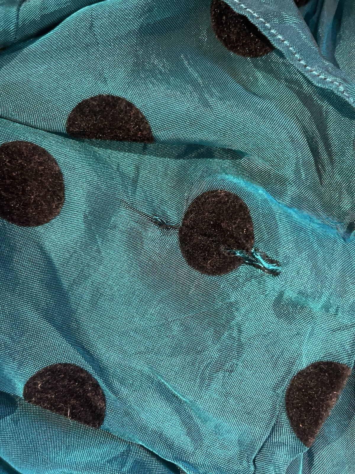 Vintage 80s Party Dress Size 8 Teal Polkadot Layered Retro 80s Fancy Dress