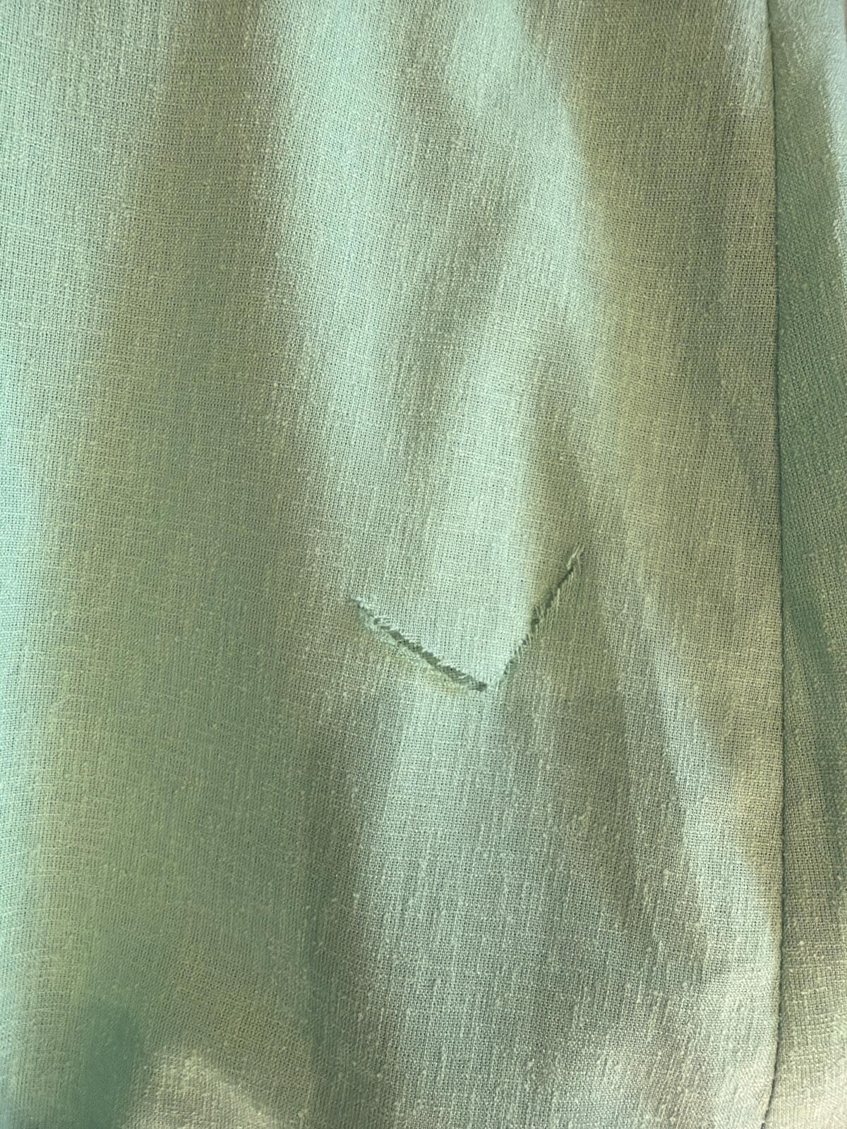 Vintage 1970s Maxi Dress Green Long Button Summer Dress Ruffle Sleeves Size 10