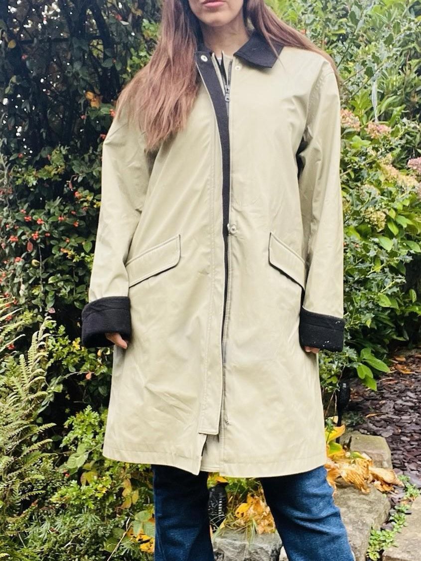 Vintage 80s Warm Coat Beige Size L 16 18 By Dennis Basso Long Winter Jacket 1980