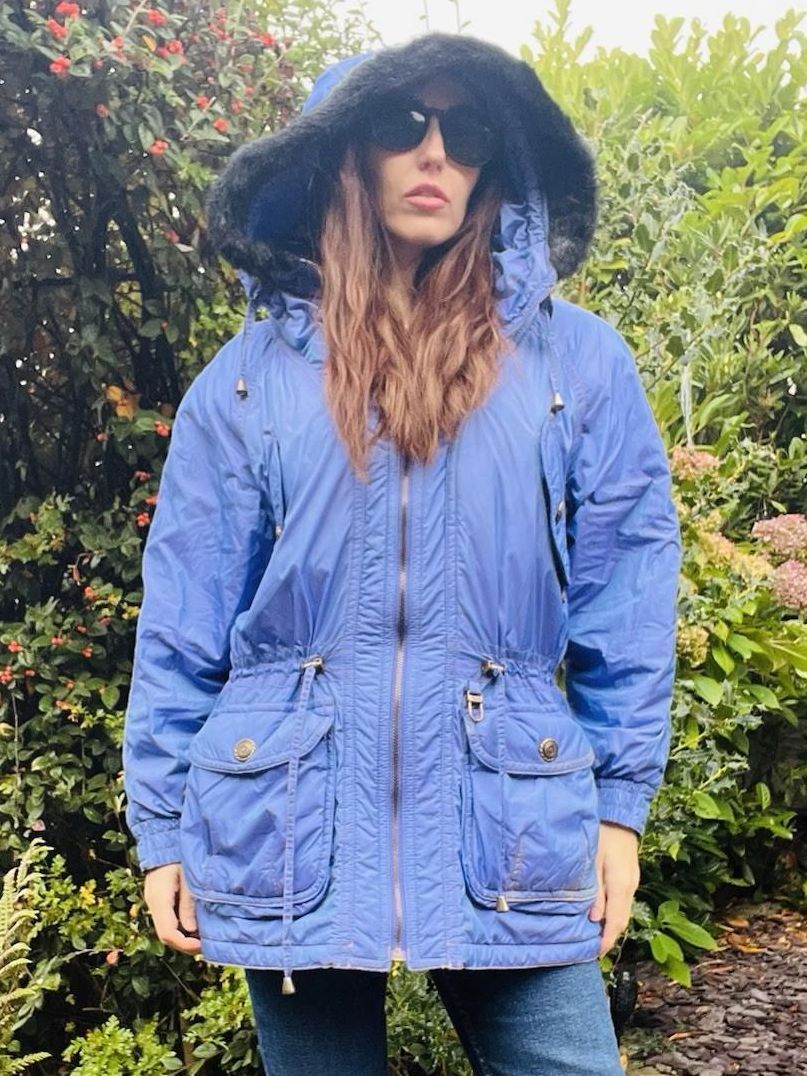 Vintage 90s Ski Jacket By Rodeo Warm Winter Coat With Hood Purple Size 10